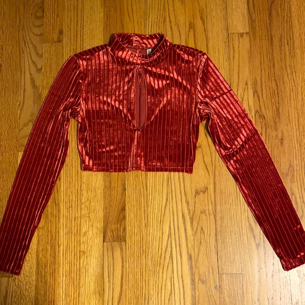 Velvet crop top
